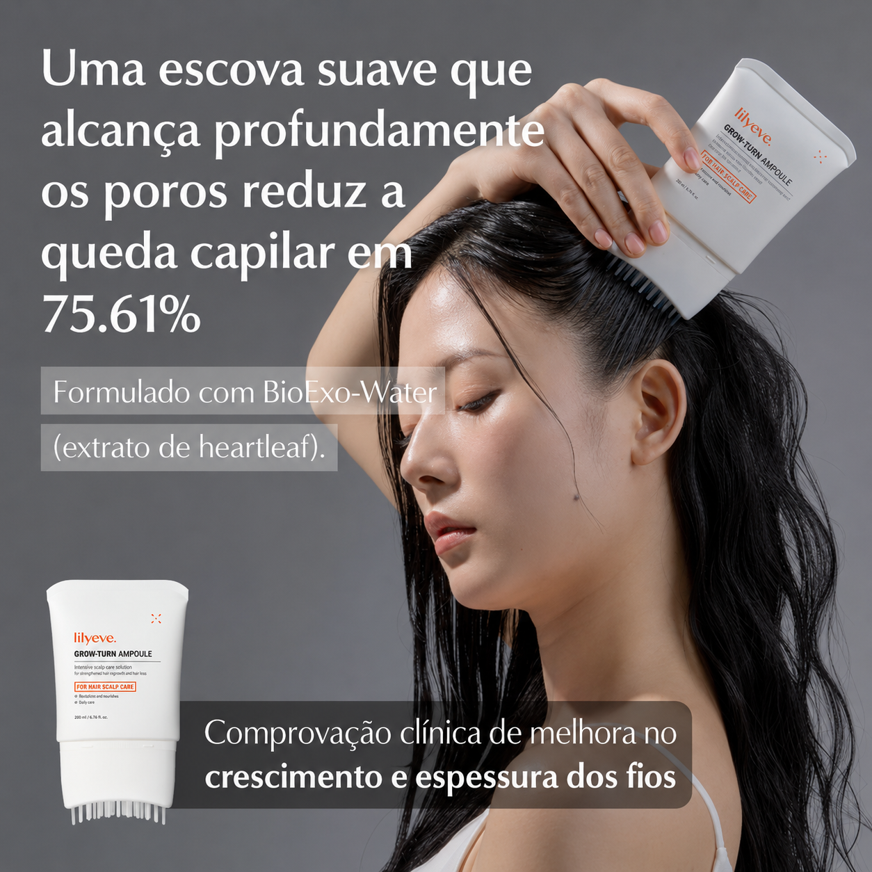 Sérum Capilar Antiqueda Lilyeve Growturn com Aplicador 38 Pontas