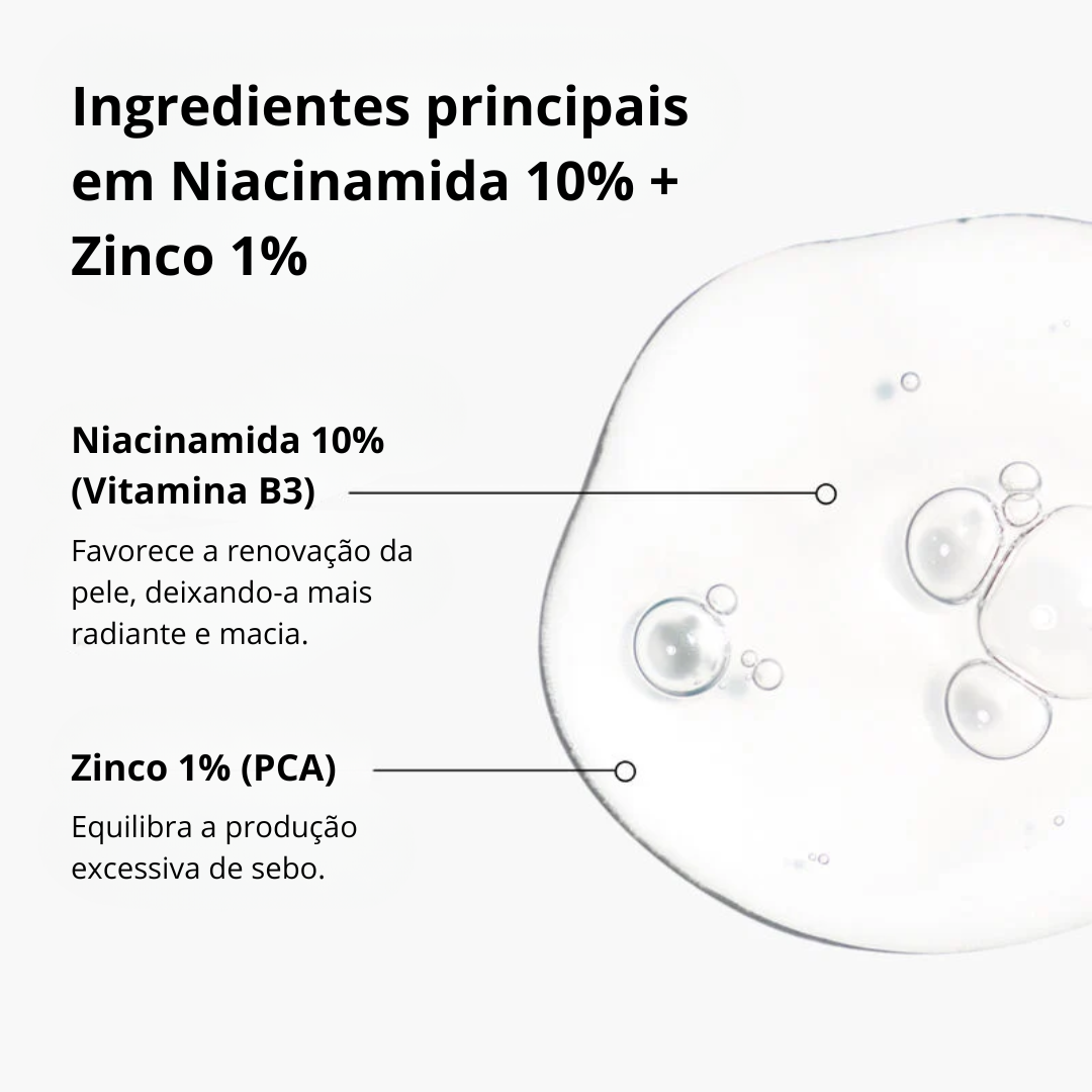 The Ordinary Niacinamide 10% Controle da Oleosidade
