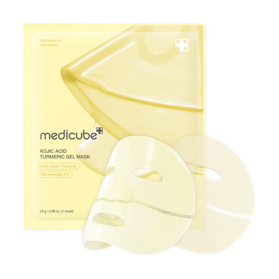 Medicube Máscara Jelly Dourada com Ácido Kójico e Cúrcuma - Kit com 4
