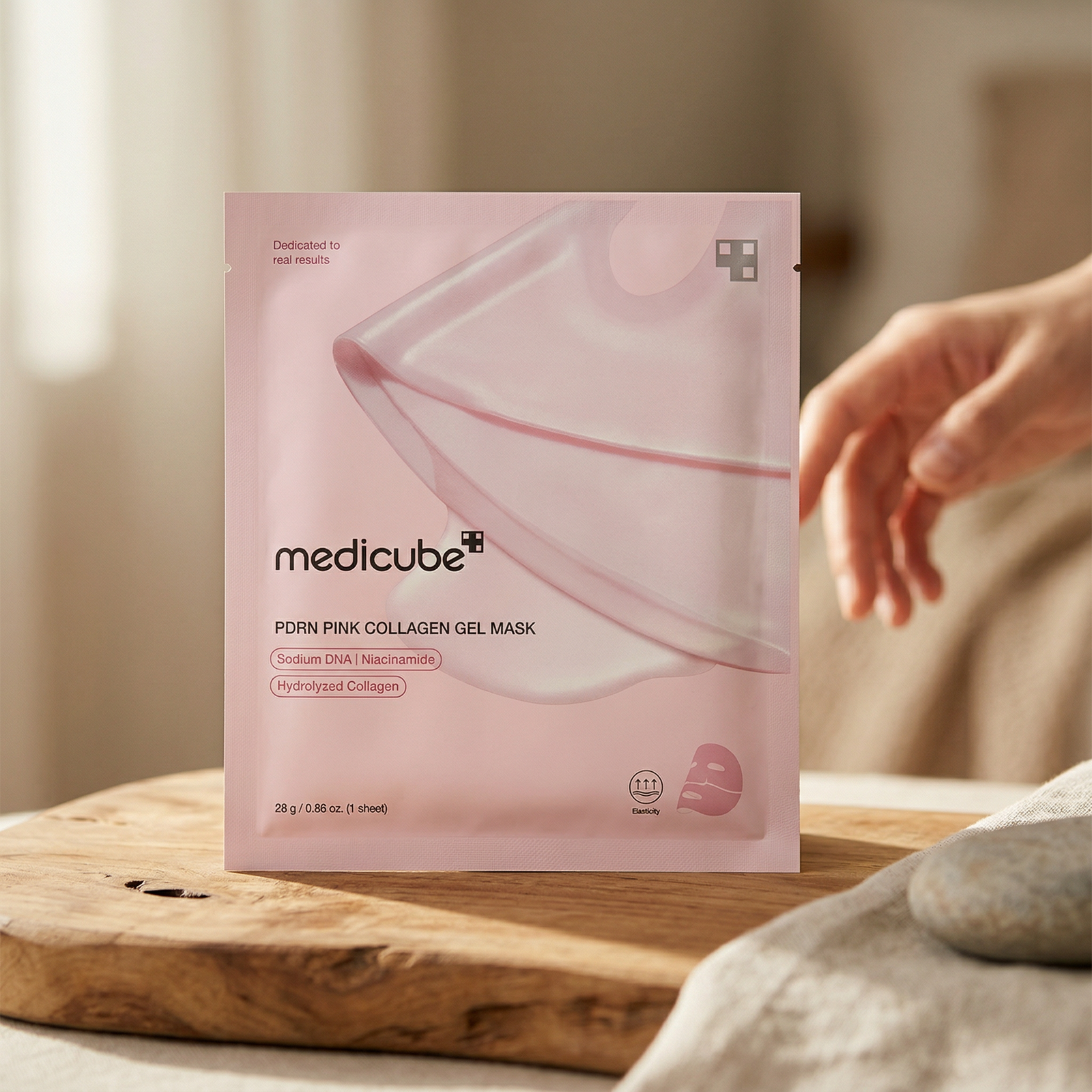 Medicube Máscara Facial de Colágeno Rosa com PDRN | KIT com 4