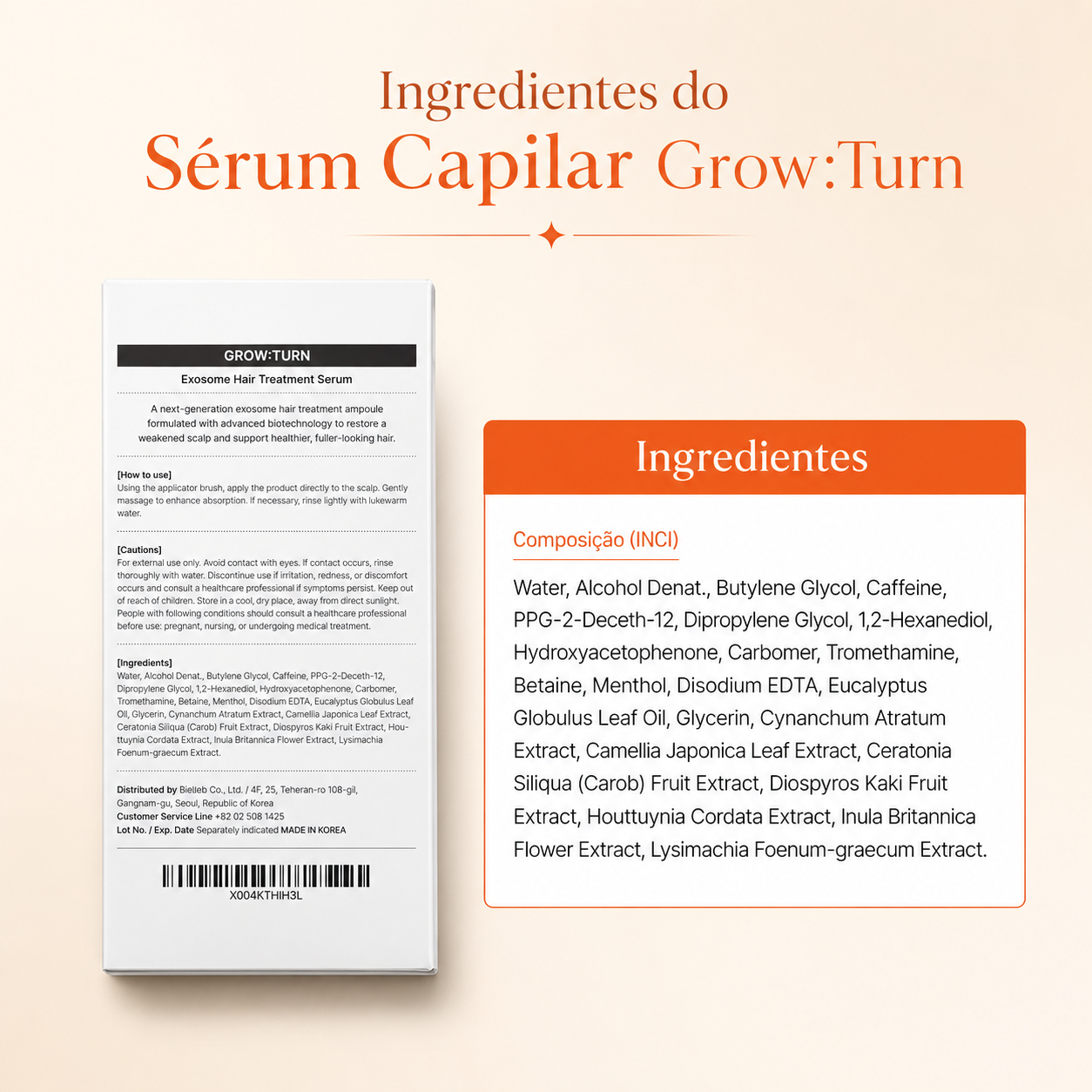 Sérum Capilar Antiqueda Lilyeve Growturn com Aplicador 38 Pontas