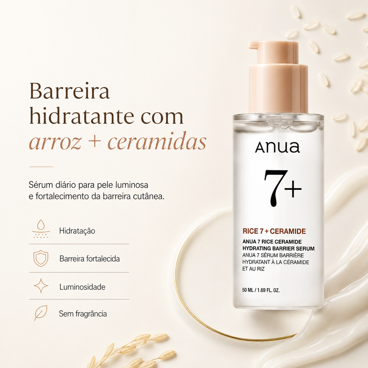 Sérum Hidratante Anua Rice 7 Ceramide Hydrating Barrier