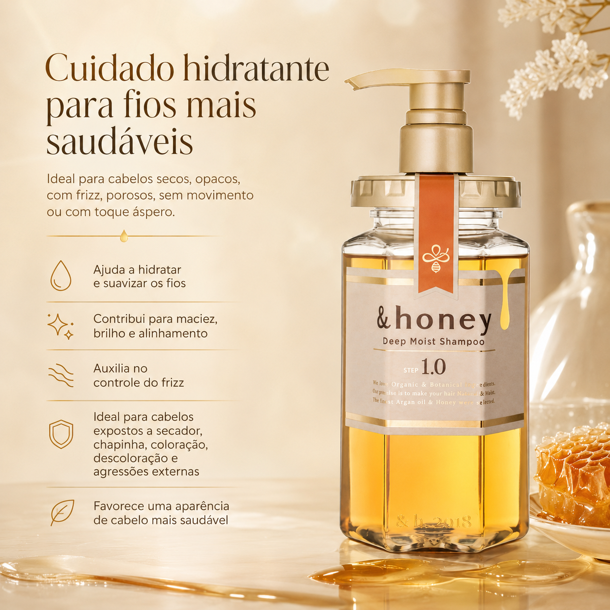 Shampoo Hidratante &honey Deep Moist Step 1.0