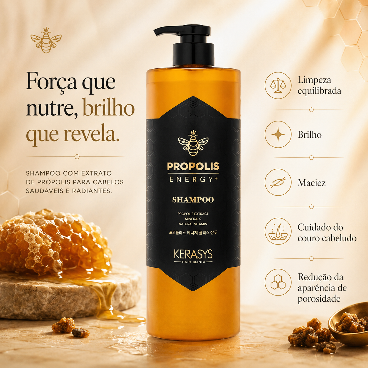 Shampoo Kerasys Propolis Shine Energy Plus
